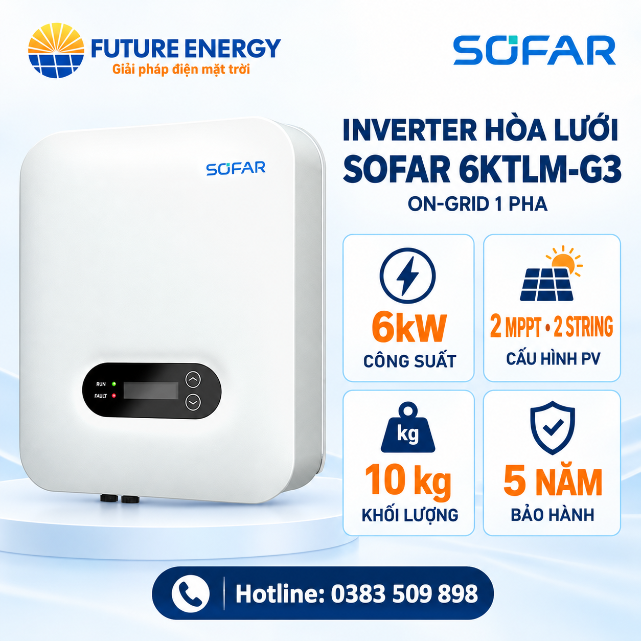 Inverter Hòa Lưới 1 Pha Sofar 6kW 6KTLM-G3