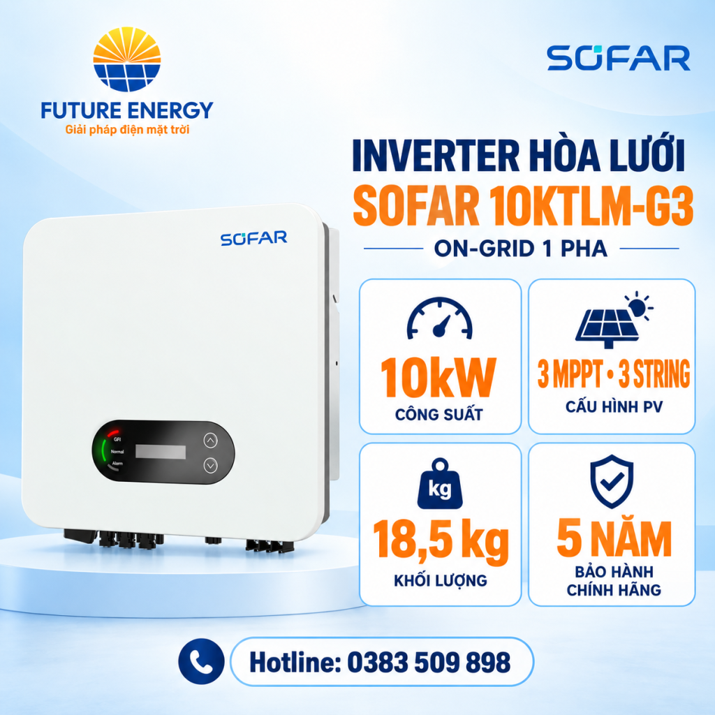 Inverter Hòa Lưới 1 Pha Sofar 10kW 10KTLM-G3