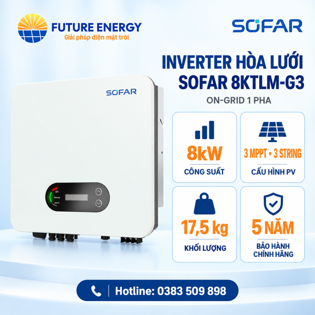 Inverter Hòa Lưới 1 Pha Sofar 8kW 8KTLM-G3
