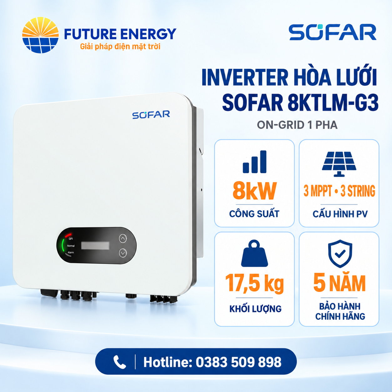 Inverter Hòa Lưới 1 Pha Sofar 8kW 8KTLM-G3