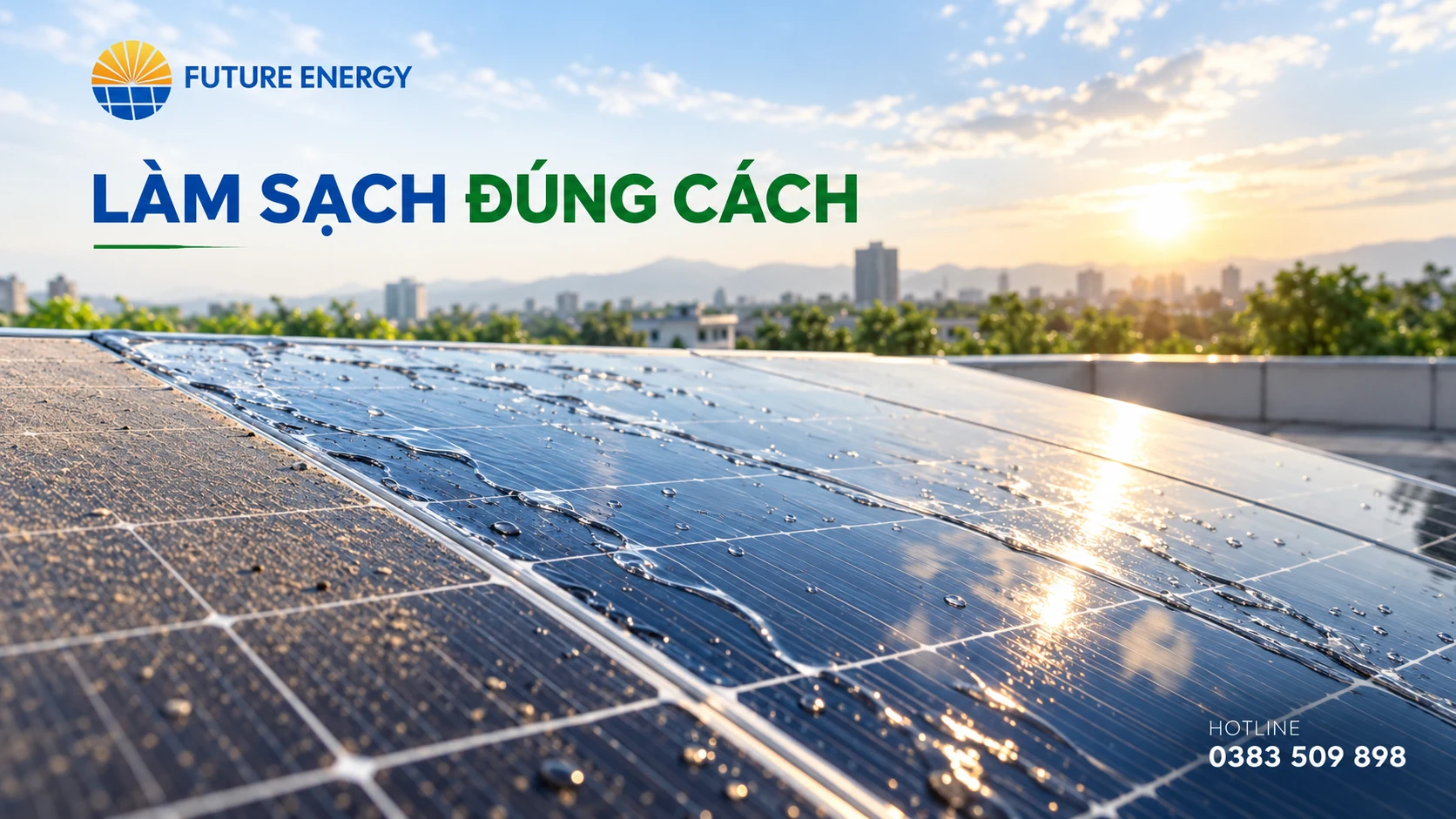 Bề mặt module quang điện trước và sau khi làm sạch