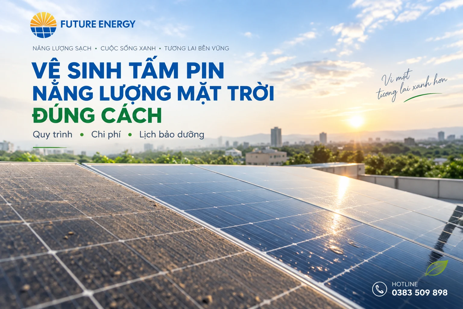 Vệ sinh tấm pin mặt trời đúng cách