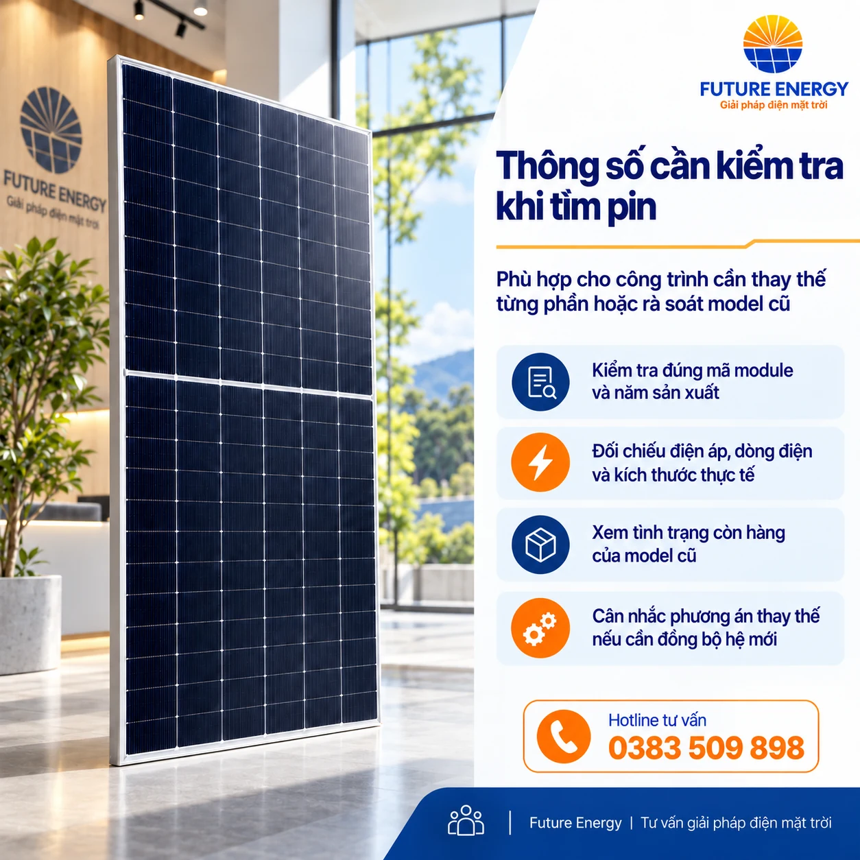 Thông số cần kiểm tra khi tìm pin thay thế Canadian Solar 555W