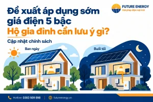 Minh họa đề xuất áp dụng sớm giá điện 5 bậc và những lưu ý cho hộ gia đình.