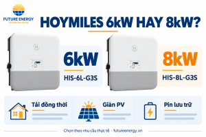 Ảnh minh họa: Chọn HIS-6L-G3S hoặc HIS-8L-G3S theo phụ tải, giàn PV và bộ pin dự kiến.